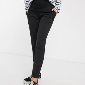 Maternity over bump stretch pants black